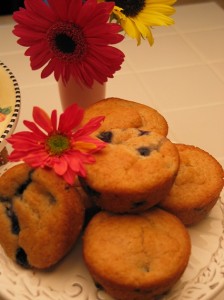 Blueberry Ice Cream Muffins