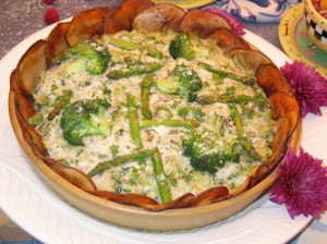 Crisp Broccoli & Asparagus Quiche